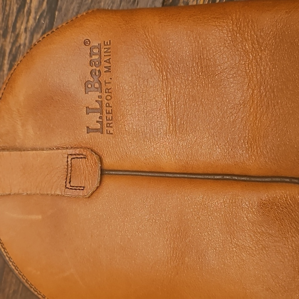 L.L. Bean Vibtage Brown Leather Cowboy Boots 9 Mens Pristine! - Picture 3 of 7